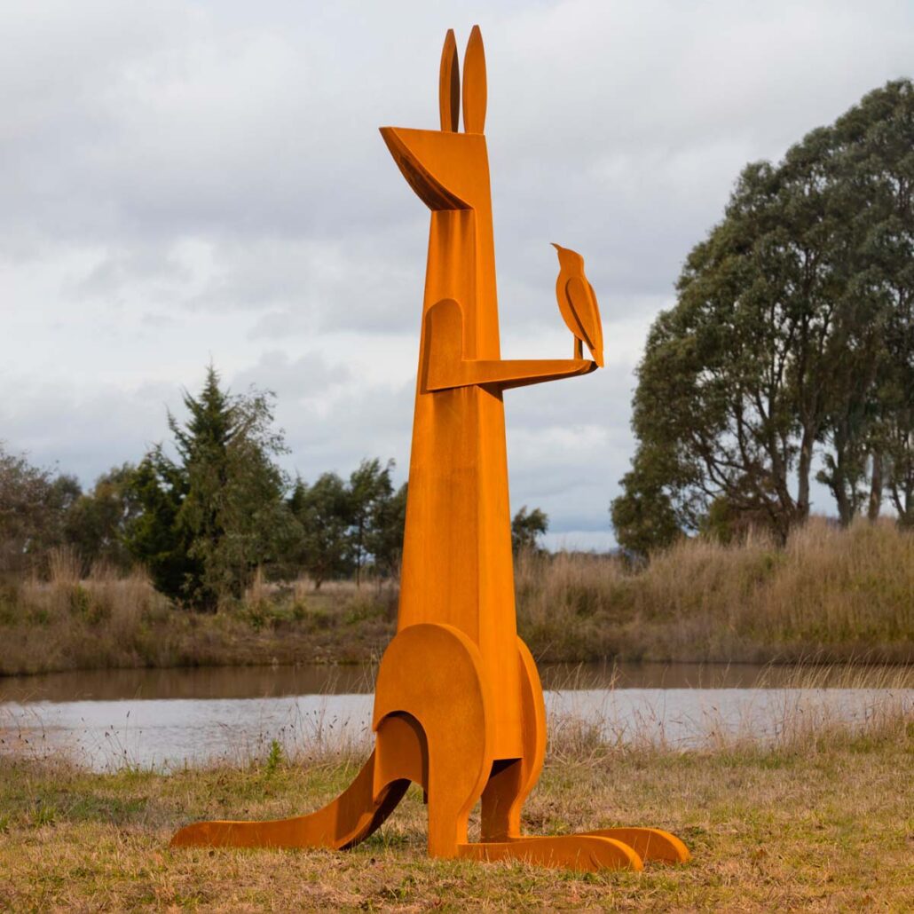 Kangaroo and Honeyeater